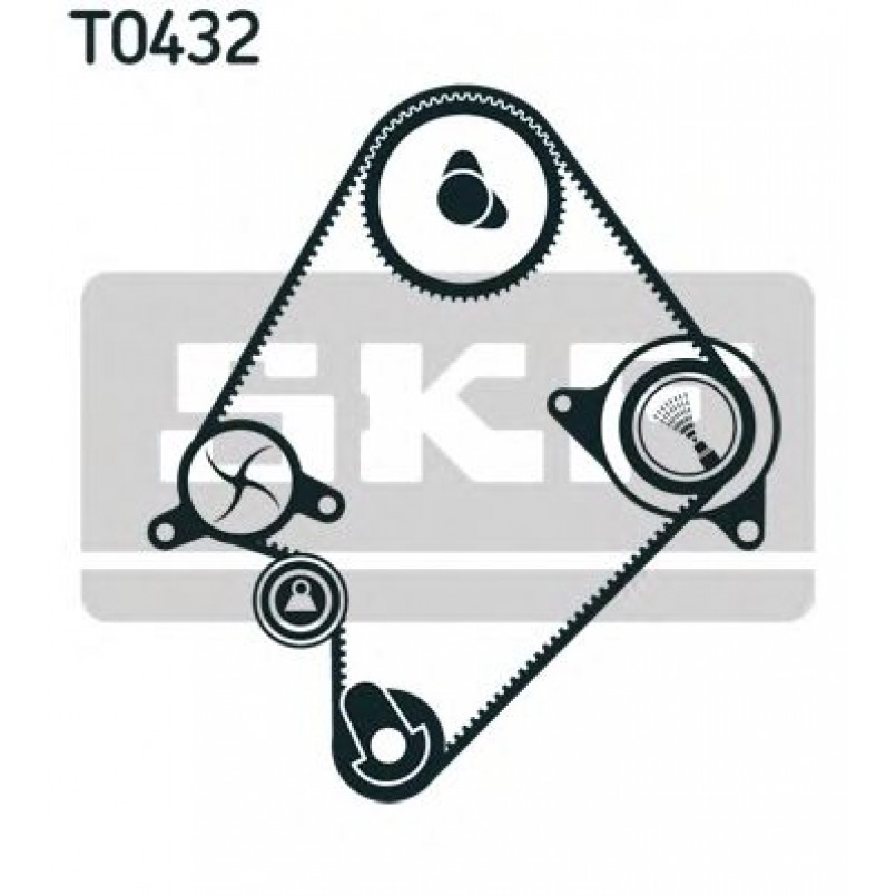 VKMA 94009 SKF Комплект (ремінь+ролики)